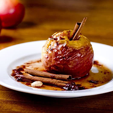 Manzana asada con caramelo de Vinagre de Jerez